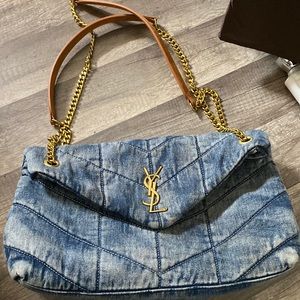 YSL denim purse